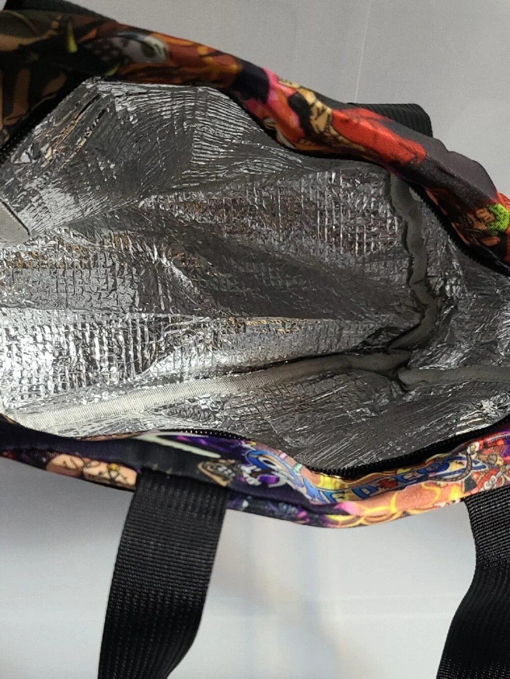 ONE PIECE BLACK ANIME BACKPACK- BOLD MULTICOLOR PRINT- 2 PIECE SET